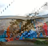 Willans Hill Water Tower Mural - Accommodation NSW